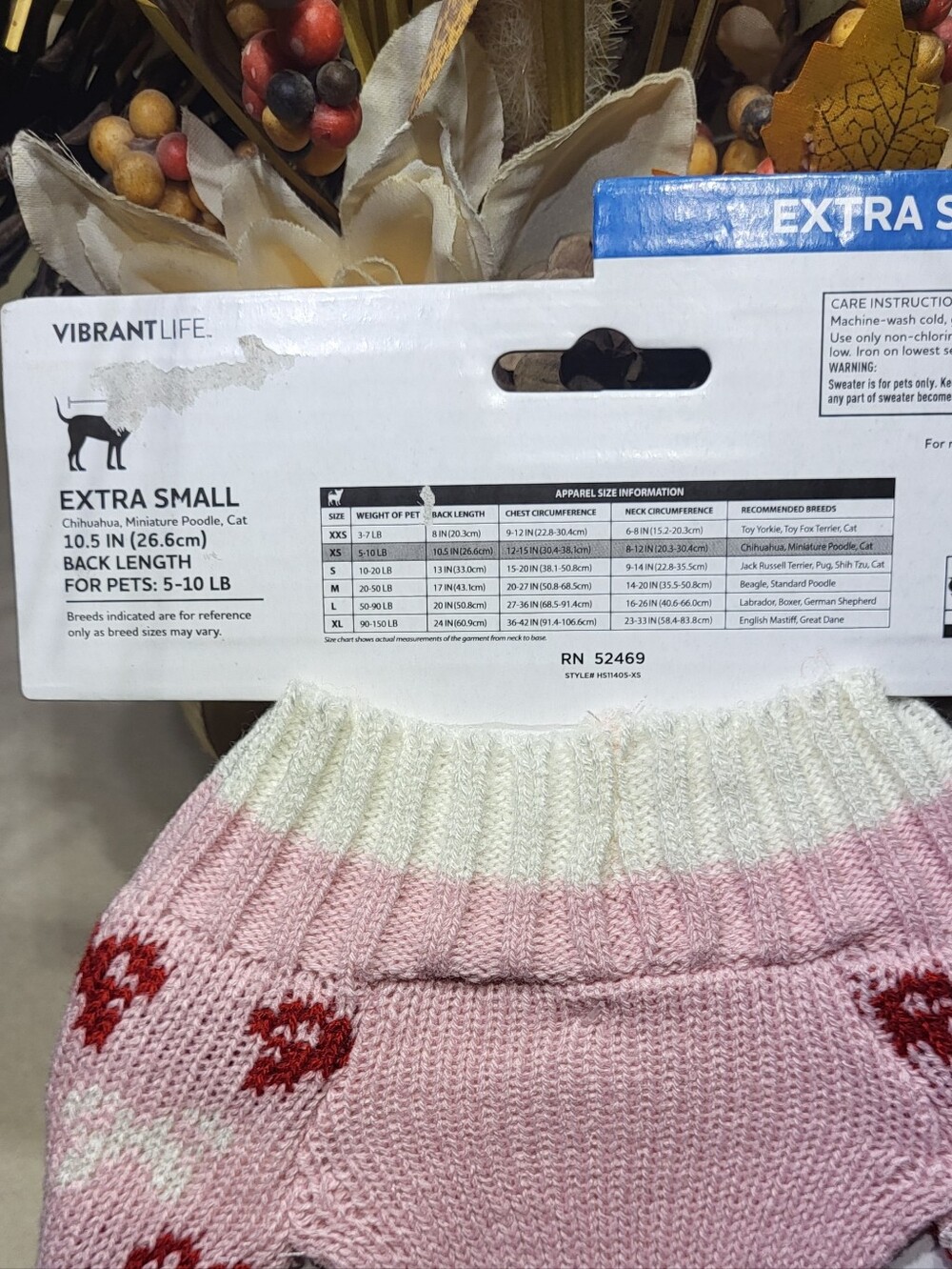 Vibrant Life NWT Pink "Boss Lady" Holiday Pet Sweater For Cats & Dogs - Picture 9 of 9